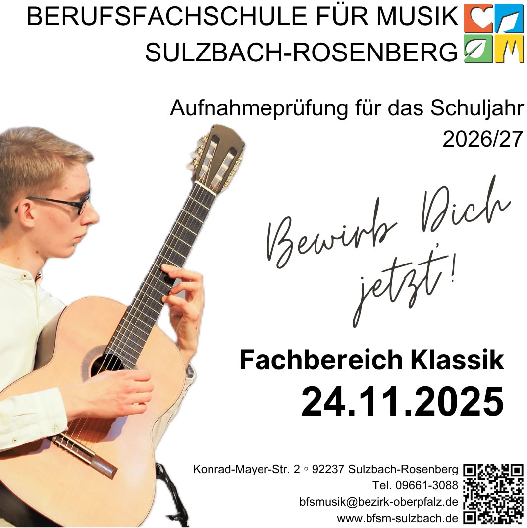 Aufnahmeprüfungstermin Fachbereich Klassik